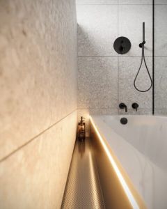 NIX półka wnękowa nad wannę ze stali nierdzewnej, 173 cm