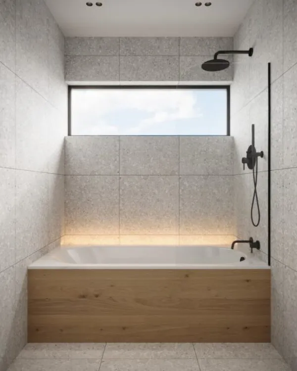 NIX półka wnękowa nad wannę ze stali nierdzewnej, 173 cm