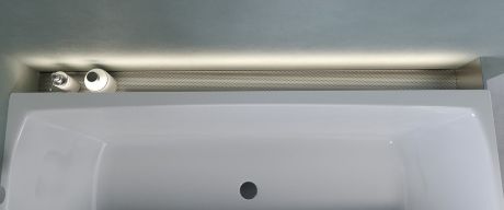 Przejdź do produktu NIX półka wnękowa nad wannę ze stali nierdzewnej, 160 cm, narożna