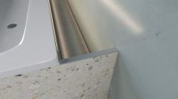 NIX półka wnękowa nad wannę ze stali nierdzewnej, 170 cm, narożna