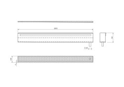 NIX półka wnękowa nad wannę ze stali nierdzewnej, 180 cm, narożna