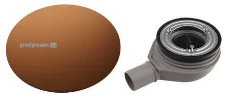 Przejdź do produktu MIRAI syfon do brodzików, średnica 90mm, DN40, maskownica miedź mat