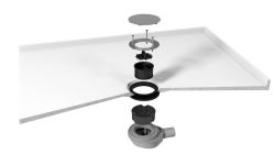 MIRAI syfon do brodzików, średnica 90mm, DN40, maskownica miedź mat