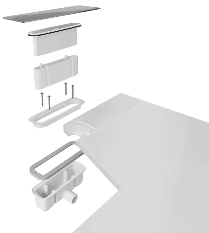 KAZUKO syfon brodzikowy, DN40, maskownica gun metal