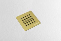 TRENECA syfon do brodzików, średnica 90mm, DN40, maskownica złoto