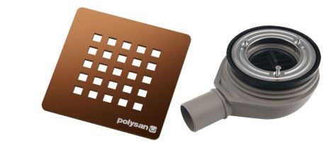 Przejdź do produktu TRENECA syfon do brodzików, średnica 90mm, DN40, maskownica miedź mat