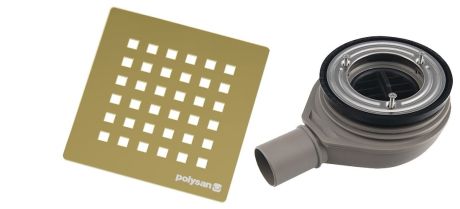 Przejdź do produktu FLEXIA syfon do brodzików, średnica 90mm, DN40, maskownica złoto