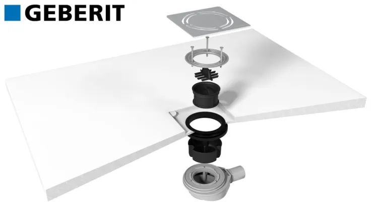 FLEXIA syfon do brodzików, średnica 90mm, DN40, maskownica gun metal