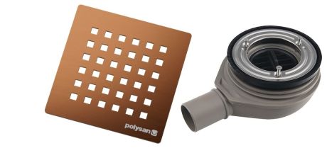 Przejdź do produktu FLEXIA syfon do brodzików, średnica 90mm, DN40, maskownica miedź mat