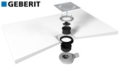 FLEXIA syfon do brodzików, 90mm, DN40, oklagla maskownica złoto