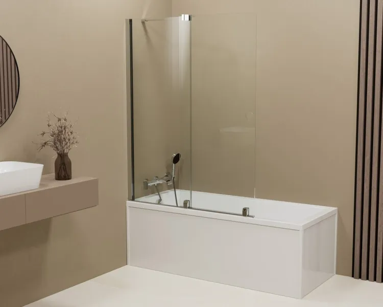 ROLLS parawan wannowy 1400x1500mm, szkło czyste