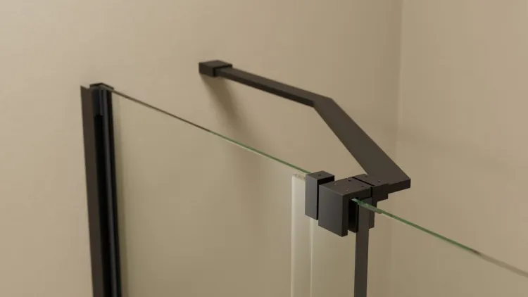 ROLLS BLACK parawan wannowy 1000x1500mm, szkło czyste