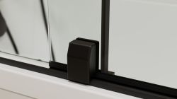 ROLLS BLACK parawan wannowy 1200x1500mm, szkło czyste