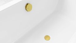 MARBLE zestaw odpływowy z napełnianiem, dł. 800mm, złoto