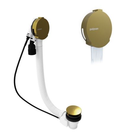 Przejdź do produktu MARBLE zestaw odpływowy z napełnianiem, dł. 800mm, złoto mat