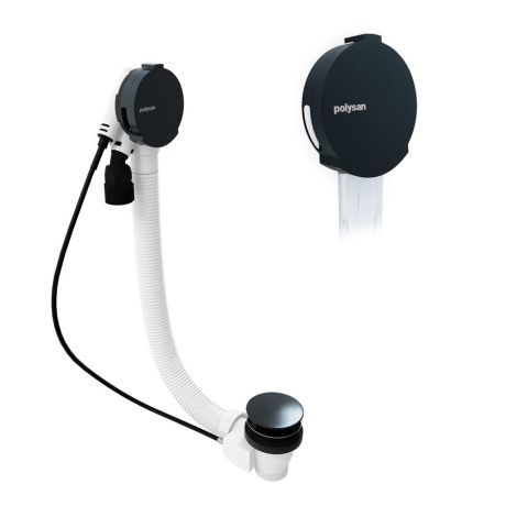 Przejdź do produktu MARBLE zestaw odpływowy z napełnianiem, dł. 800mm, gun metal