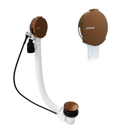 Przejdź do produktu MARBLE zestaw odpływowy z napełnianiem, dł. 800mm, miedź mat