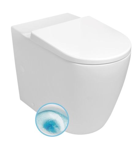 Przejdź do produktu TURKU WC kombi miska, Vortex Rimless, podwyższona siedzisko 64x38cm, odpływ dolny/tylny, biały