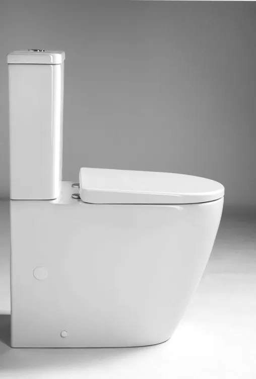 TURKU kompakt WC, Vortex Rimless, odpływ poziomy/pionowy, biały