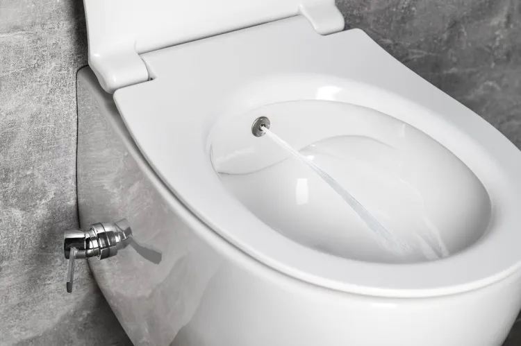 SENTIMENTI CLEANWASH WC wiszące, z dyszą bidetową i zaworem, Rimless, 36x51cm, biały