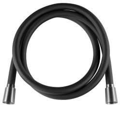 NOPEL wąż prysznicowy plastikowy, 150cm, czarny mat