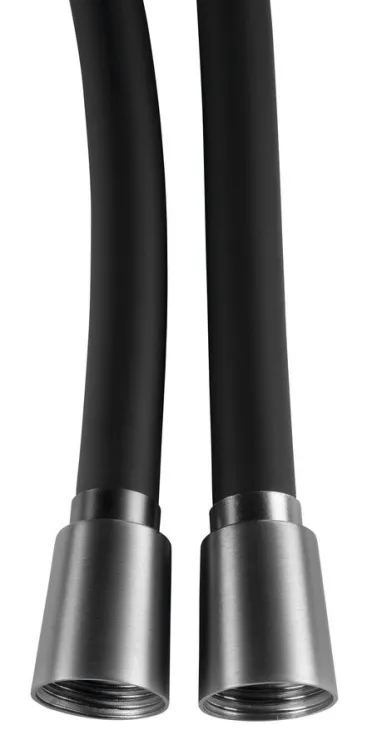 NOPEL wąż prysznicowy plastikowy, 150cm, czarny mat