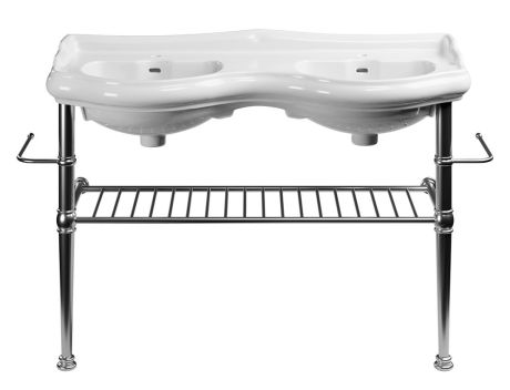 Przejdź do produktu RETRO podpora podwójnej umywalki 120 cm z półką, chrom