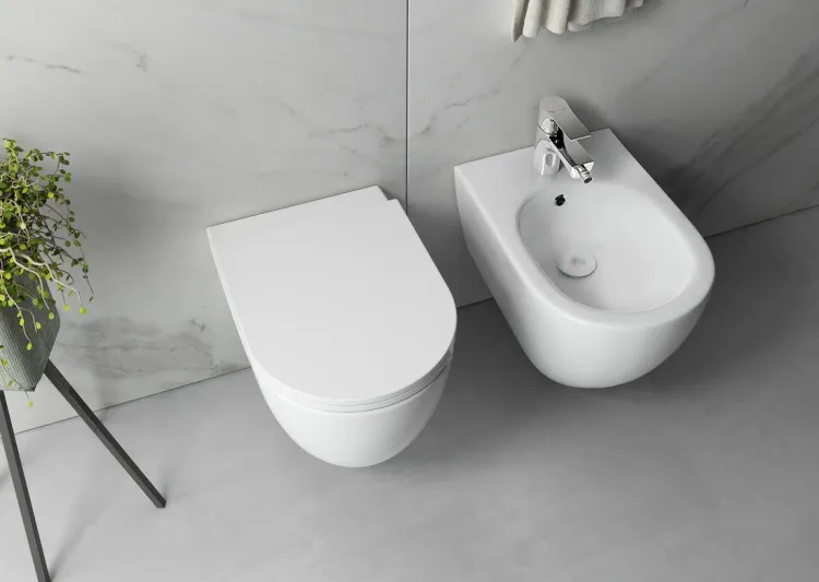 INFINITY miska WC wisząca, Rimless, 36,5x53cm, biały mat