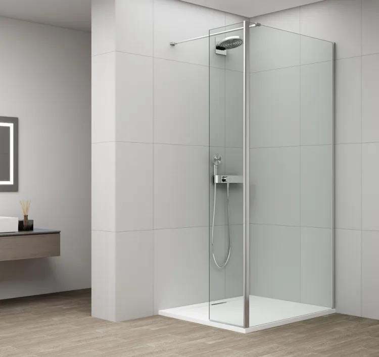 ESCA CHROME kabina przysznicowa, stałe szkło 700 mm, szkło czyste, panel obrotowego 600 mm
