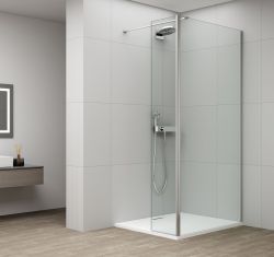 ESCA CHROME kabina przysznicowa, stałe szkło 900 mm, szkło czyste, panel obrotowego 600 mm