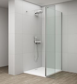 ESCA CHROME kabina przysznicowa, stałe szkło 1000 mm, szkło czyste, panel obrotowego 500 mm