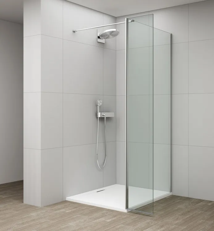 ESCA CHROME kabina przysznicowa, stałe szkło 1000 mm, szkło czyste, panel obrotowego 600 mm