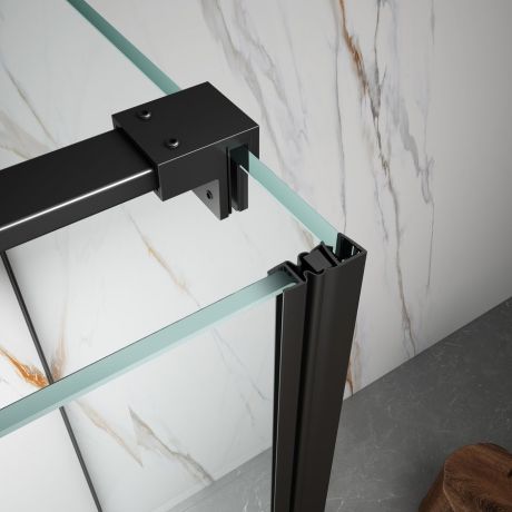 Przejdź do produktu SPIRIT BLACK prostokątna kabina narożna 1000x1000mm wariant L/P