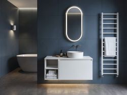 LOREA blat Rockstone 111x1,2x52,5cm, biały mat