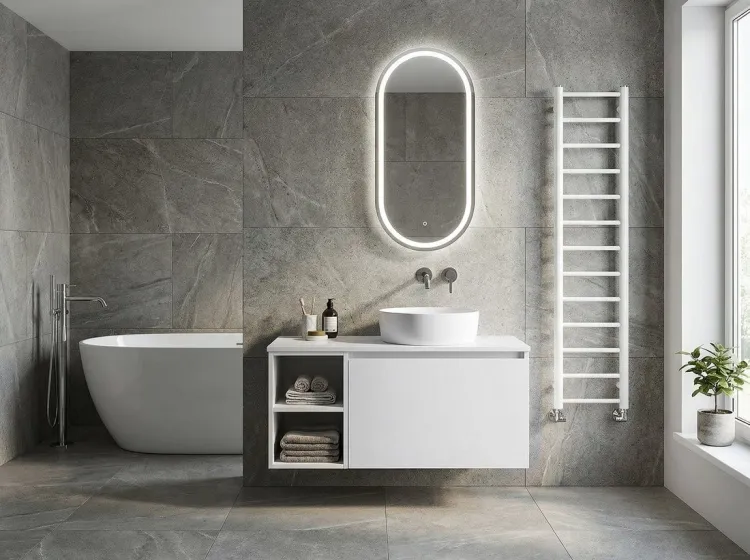 LOREA blat Rockstone 191x1,2x52,5cm, biały mat