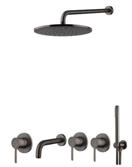 zestaw prysznicowy Gunmetal szczotkowany Emmevi.JPG