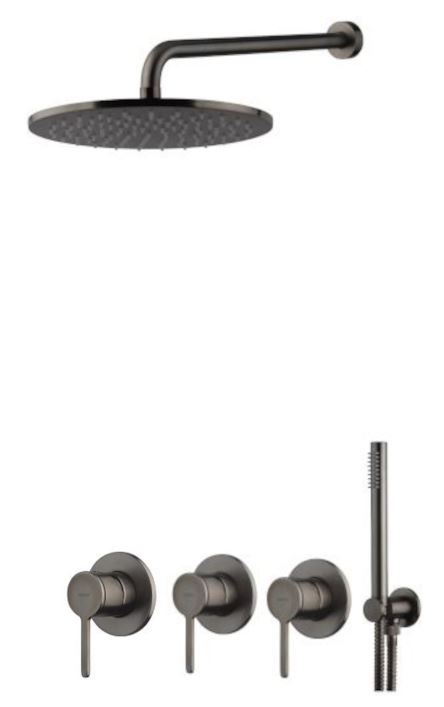 zestaw prysznicowy Gunmetal szczotkowany Emmevi.JPG