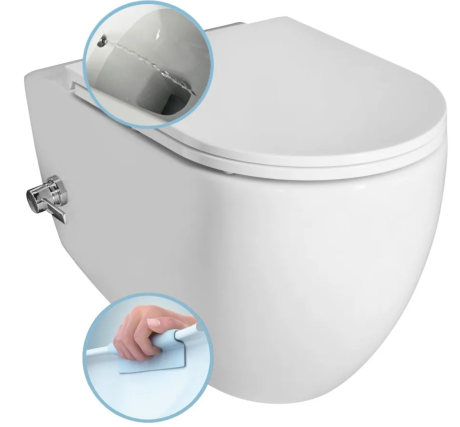 Przejdź do produktu ZESTAW Miska wc z funkcją bidetu Infinity Cleanwash ze stelażem podtynkowym Tece 