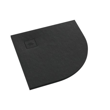Przejdź do produktu Schedline Brodzik kompozytowy Stabilsound Plus® Protos Black Stone 90x90x3,5 cm R55, półokrągły, Gwarancja 15 lat