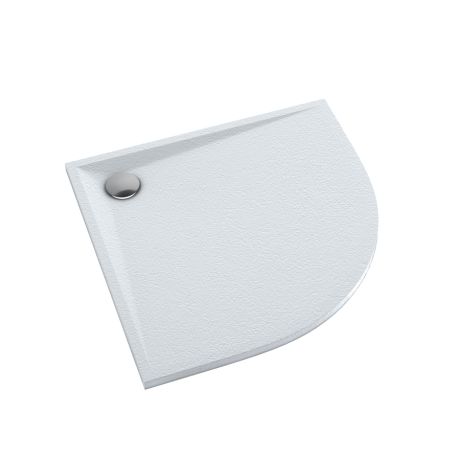 Przejdź do produktu Schedline Brodzik kompozytowy Stabilsound Plus® Libra White Stone 80x80x3 cm R55, półokrągły, Gwarancja 15 lat