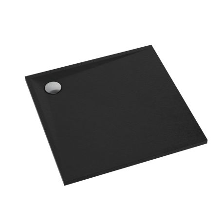 Przejdź do produktu Schedline Brodzik kompozytowy Stabilsound Plus® Libra Black Stone 80x80x3 cm, kwadratowy, Gwarancja 15 lat