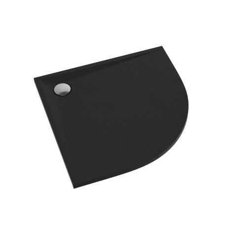 Przejdź do produktu Schedline Brodzik kompozytowy Stabilsound Plus® Libra Black Stone 90x90x3 cm R55, półokrągły, Gwarancja 15 lat