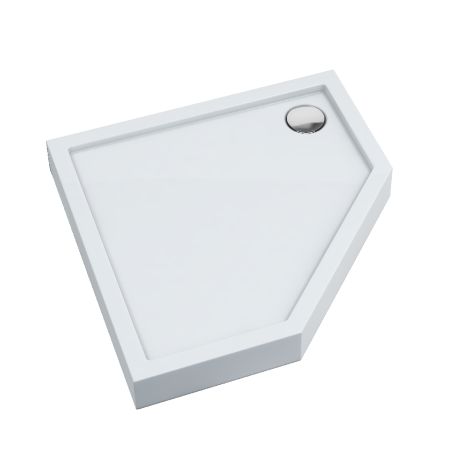 Przejdź do produktu Schedline Brodzik akrylowy zintegrowany z nośnikiem Stabilsound Plus® oraz obudową akrylową przeciągniętą do podłogi Cameron 90x90x12 cm, pięciokątny, Gwarancja 10 lat