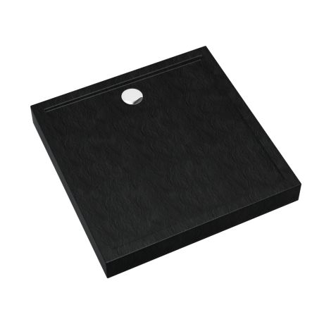 Przejdź do produktu Schedline Brodzik akrylowy zintegrowany z nośnikiem Stabilsound Plus® oraz obudową akrylową przeciągniętą do podłogi Cameron Black Stone 80x80x12 cm, kwadratowy, Gwarancja 10 lat