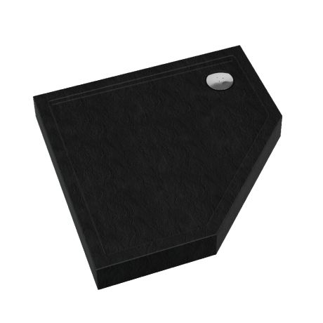 Przejdź do produktu Schedline Brodzik akrylowy zintegrowany z nośnikiem Stabilsound Plus® oraz obudową akrylową przeciągniętą do podłogi Cameron Black Stone 80x80x12 cm, pięciokątny, Gwarancja 10 lat