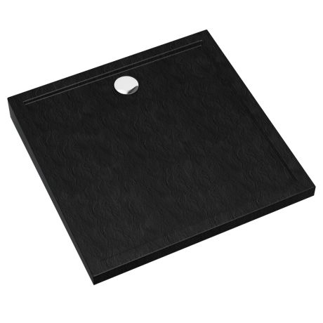 Przejdź do produktu Schedline Brodzik akrylowy Sharper Black Stone 80x80x4,5 cm, kwadratowy, Gwarancja 7 lat