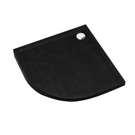 Przejdź do produktu Schedline Brodzik akrylowy Sharper Black Stone 80x80x4,5 cm R55, półokrągły, Gwarancja 7 lat