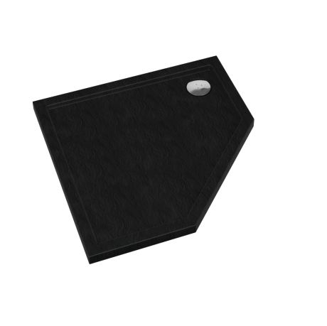 Przejdź do produktu Schedline Brodzik akrylowy Sharper Black Stone 80x80x5 cm, pięciokątny, Gwarancja 7 lat