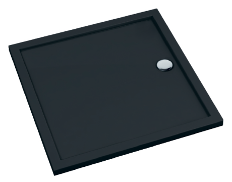 Przejdź do produktu Schedline Brodzik akrylowy Sharper Black Mat 80x80x4,5 cm, kwadratowy, Gwarancja 7 lat