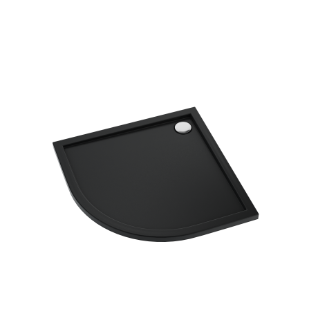 Przejdź do produktu Schedline Brodzik akrylowy Sharper Black Mat 80x80x4,5 cm R55, półokrągły, Gwarancja 7 lat